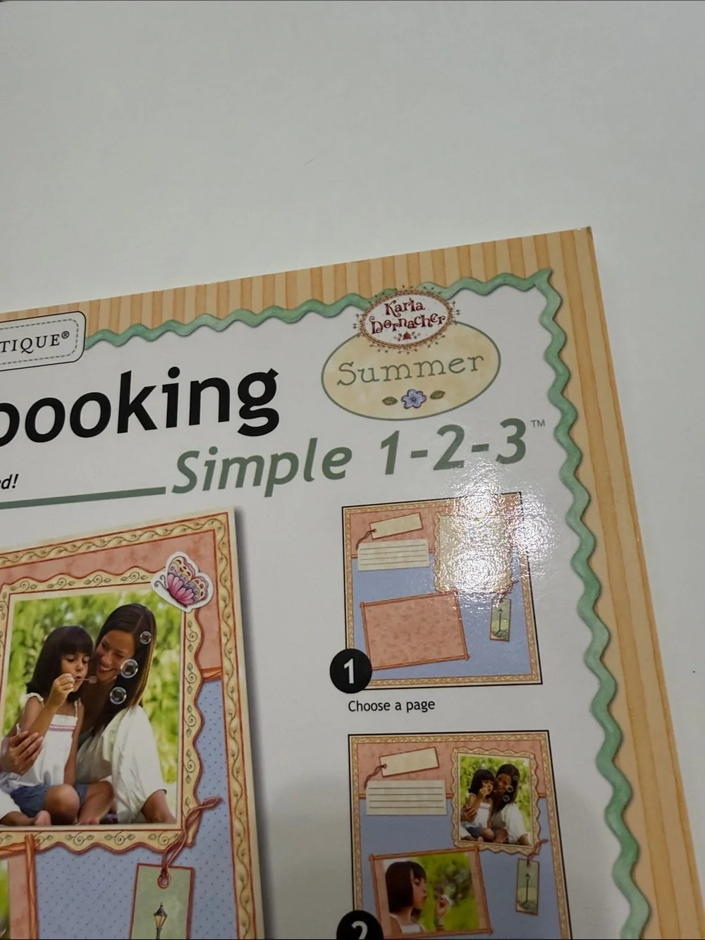 Paper Boutique Scrapbooking Kit “Summer”- Blue, Cream, Green Accents